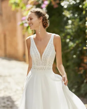 Vestido de novia de etilo romántico y boho chic