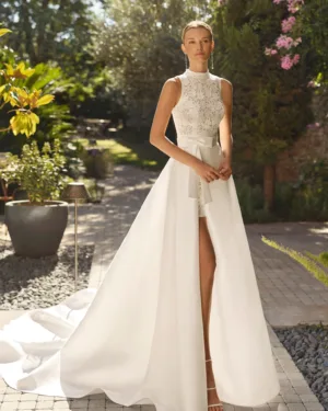 Vestido de novia dos en uno